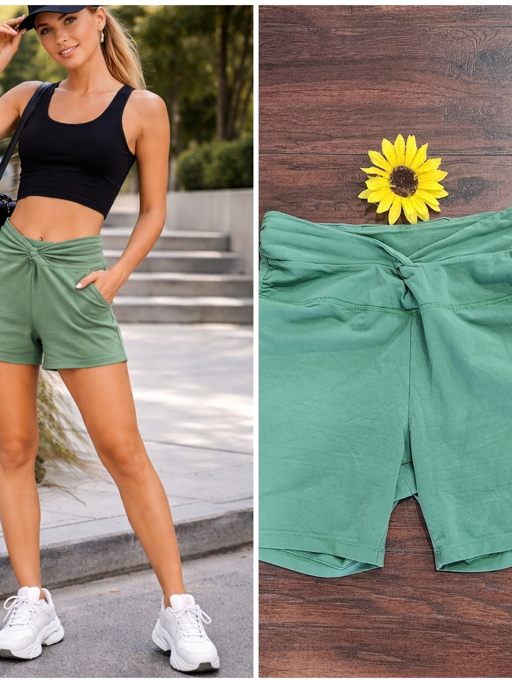 PINK Victoria's Secret Olive Green Women’s Bermuda Shorts